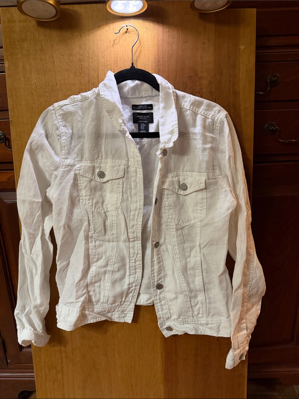 Jones New York White Denim Jacket